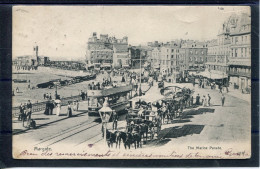 12665 Margate - The Marine Parade - Belle Animation Avec Tram Et Calèches - Margate