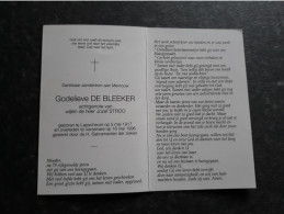 Godelieve De Bleeker ° Lapscheure 1917 + Varsenare 1996 X Jozef Stroo (Fam: Strubbe - Van Caeseele - Van Belleghem) - Obituary Notices