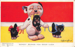 CPA Illustration-Bonzo Brings You Good Luck-Timbre-RARE    L2965 - 1900-1949