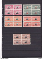 YEMEN 1950 UPU BLOCS DE 4 Michel 115-116 + 118 + 120-121 NEUF** MNH - WPV (Weltpostverein)