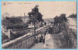 CP GENVAL La Gare Une Arrivée Obl 1908  - Andere & Zonder Classificatie