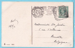CP Italie MENAGGIO Obl NATANTE COLICO COMO 17 VIII 1913 Vers Bruxelles - Sup  - Other & Unclassified