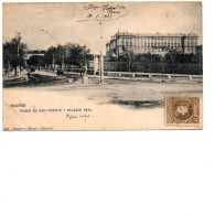 ESPAGNE MADRID Paseo De San Vicente Y Palacio Real 1907 - Madrid