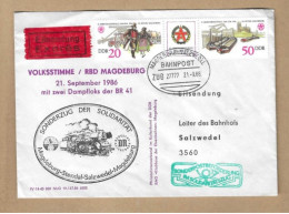 Los Vom 01.06  Briefumschlag Aus Magdeburg Nach Salzwedel  1986 - Covers & Documents