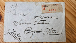 1930 Enveloppe Rec 018 AGAY Var Pour PISTOIA Italie - Brieven En Documenten