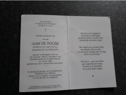 Jozef De Roose ° Maldegem-Donk 1906 + Sijsele-Damme 1996 X Margaretha De Coussemaker (Fam: Reybrouck - Debuck) - Obituary Notices