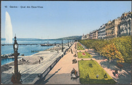 Quai Des Eaux-Vives, Genève, 1934 - Jaeger CPSM - Genève