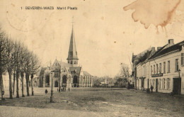 Beveren-Waes    -   Markt-Plaats.   -   (Staat Zie Scan)  -   1920   Naar   St. Nicolaes-Waes - Beveren-Waas