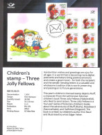 Children's Day Stamp – Three Jolly Fellows 2024 Estonia Stamp Presentation Card (eng) Mi 1108 - Estland