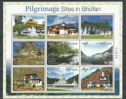 Bhutan -2017 - Pilgrimage Sites Of Bhutan   - Miniature Sheet - MNH.. ( OL 02/06/2019 ) - Bhoutan