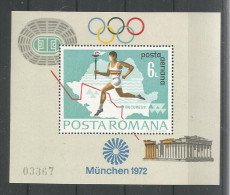 Romania 1972 Ol. Games Munich S/S Y.T. BF 94 ** - Blocks & Sheetlets