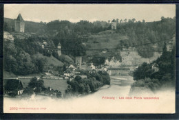 14001 Fribourg - Les Deux Ponts Suspendus - Otros & Sin Clasificación
