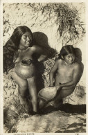 Brazil, Mato Grosso, Índias Na Fonte, Young Indian Girls At Source (1920s) RPPC Postcard - Other & Unclassified