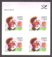 Children's Day Stamp – Three Jolly Fellows 2024 Estonia MNH Stamp Block Of 4 Mi 1108 - Estonie