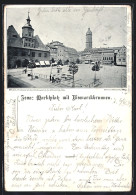 AK Jena, Marktplatz Mit Bismarckbrunnen  - Jena