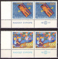 Yugoslavia 1977 - Joy Of Europe - Mi 1697-1698 - MNH**VF - Unused Stamps