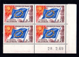 FRANCE - Coin Daté Timbres De Service Conseil De L'Europe Y&T 35 - 1960-1969