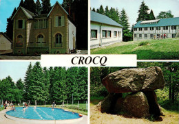 *CPM - 23 - CROCQ - Colonie Des Œuvres Universitaires Du Loiret - Multivues - Le Dolmen D'Urbe - Crocq