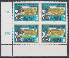 1985 , Mi 1820 **  (1) - 4 Er Block Postfrisch - 25 Jahre Operettenwochen , Bad Ischl - Unused Stamps