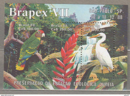 BIRDS Vogel Oiseaux 1988 Brasil Brazil Mi Bl 76 MNH (**) #Fauna906 - Sonstige & Ohne Zuordnung