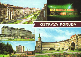 OSTRAVA PORUBA, MULTIPLE VIEWS, ARCHITECTURE, PARK, TOWER, GATE, CARS, CZECH REPUBLIC, POSTCARD - Czech Republic