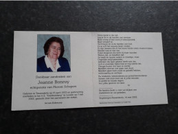 Jeanne Bonroy ° Tessenderlo 1923 + Leuven 2002 X Florent Schepers - Obituary Notices