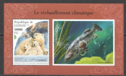 Guinea (Guineé) - 2018 - Polar Bears, Fish - Yv Bf 2264 - Ours