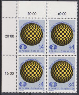 1985 , Mi 1823 ** (1) - 4 Er Block Postfrisch - Kongreß Des Weltschachbundes - Unused Stamps