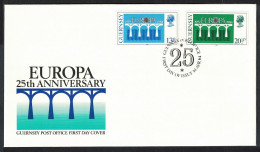 Guernsey Europa Bridges FDC 1984 SG#292-293 - Guernesey