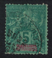 Guadeloupe Tablet Key-type Inscr 'GUADELOUPE ET DEPENDANCES' 5c 1892 Canc SG#38 - Antilles