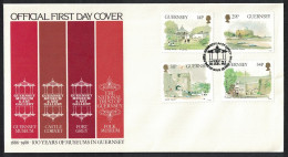 Guernsey Museums 4v FDC 1986 SG#377-380 - Guernesey
