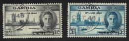 Gambia World War II Victory 2v 1946 Canc SG#162-163 - Gambia (...-1964)