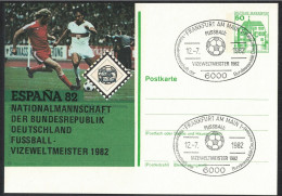 Germany Vice Champion Football Championship Spain 1982 Card 1968 - Used Stamps