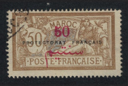 Fr. Morocco 50 Centimos Overprint Type 2 1911 Canc SG#38 MI#35 Sc#36 - Used Stamps