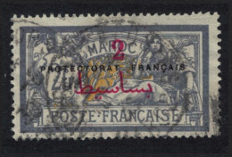 Fr. Morocco 2fr Overprint 'PROTECTORAT FRANCAIS' 1902 Canc SG#55 MI#16 Sc#53 - Usados