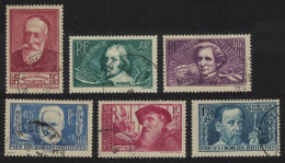 France Unemployed Intellectuals 6v 1938 Canc SG#602-607 - Usati