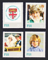 Fiji Diana Princess Of Wales 21st Birthday 4v 1982 MH SG#640-643 Sc#470-473 - Fidji (1970-...)