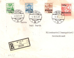Österreich 1935, ANK Reko-Brief 613-16 Sauber Gestempelt - Brieven En Documenten