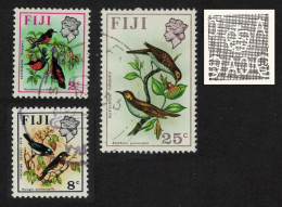 Fiji Cardinal Broadbill Honeyeater Birds 4v 1971 Canc SG#436=445 - Fiji (1970-...)