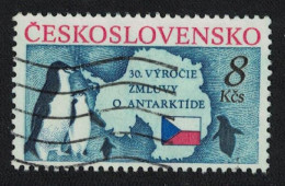 Czechoslovakia Penguins Birds Antarctic Treaty 1991 Canc SG#3061 - Gebruikt