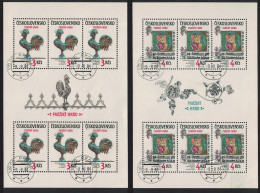 Czechoslovakia Prague Castle 20th Series 2 Sheetlets 1984 Canc SG#2739-2740 - Usati