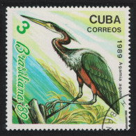 Caribic Chestnut-bellied Heron Bird 1989 CTO SG#3445 - Usati