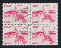 Caribic Lobster Block Of 4 1982 CTO SG#2791 - Oblitérés