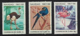 Caribic Ostrich Flamingo Birds Of Havana Zoo Christmas 3v 1967 CTO SG#1556-1558 - Used Stamps