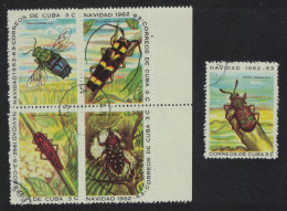 Caribic Insects Beetles 1v+Block Of 4 1962 CTO SG#1053-1056ad MI#825-829 - Used Stamps