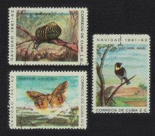 Caribic Grassquit Bird Butterfly Christmas 3v 1961 CTO SG#999-1001 - Used Stamps