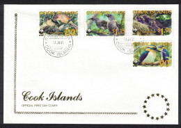 Cook Is. WWF Land Birds FDC 2005 SG#1474 MI#1540-1543 Sc#1270-1273 - Cook Islands