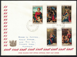 Cook Is. Christmas Painting By Great Masters 5v FDC 1975 SG#529-533 - Cook Islands