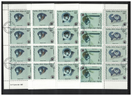 Comoro Is. WWF Mongoose Lemur 4v Blocks Of 8 [A] 1987 CTO SG#613-616 MI#792-795 Sc#C171-C174 - Comores (1975-...)