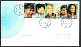 Christmas Is. New Millennium Faces Of Christmas Island 5v Strip FDC 2000 SG#479-483 - Christmas Island